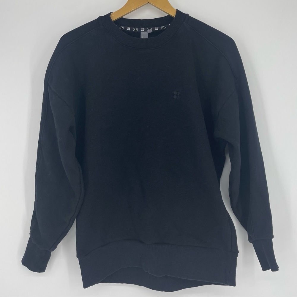 SWEATY BETTY | XS | Slouchy Pullover Crewneck Essentials Sweatshirt in Black